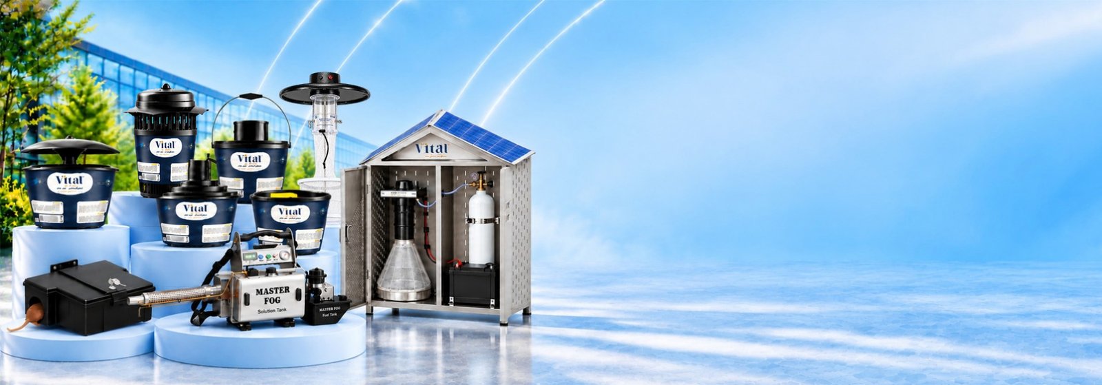 Composite photo of the company product range